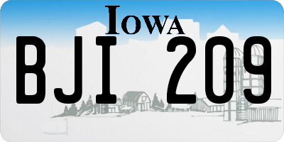 IA license plate BJI209