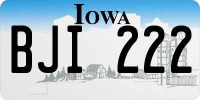 IA license plate BJI222