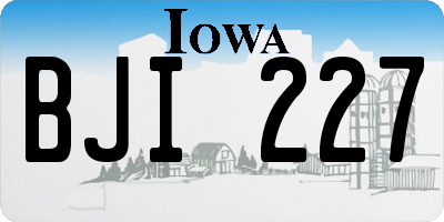IA license plate BJI227
