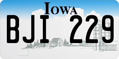 IA license plate BJI229