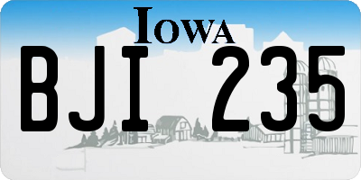 IA license plate BJI235