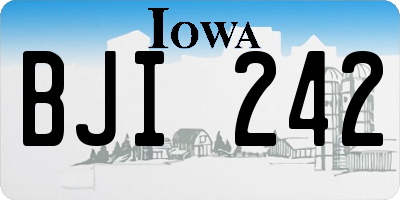 IA license plate BJI242