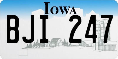 IA license plate BJI247