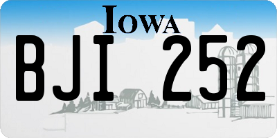 IA license plate BJI252
