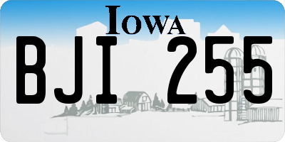 IA license plate BJI255