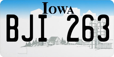 IA license plate BJI263