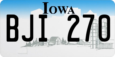 IA license plate BJI270