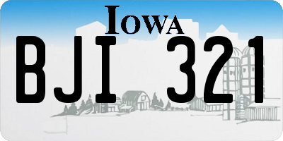 IA license plate BJI321