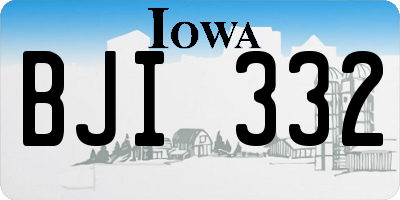IA license plate BJI332