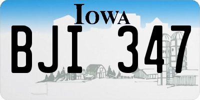 IA license plate BJI347