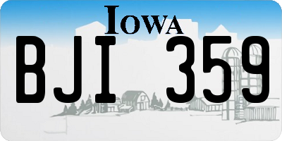 IA license plate BJI359