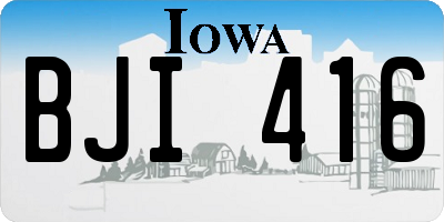 IA license plate BJI416