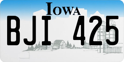 IA license plate BJI425
