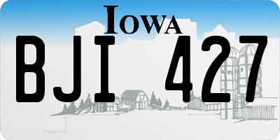 IA license plate BJI427