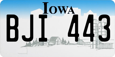 IA license plate BJI443