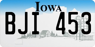 IA license plate BJI453
