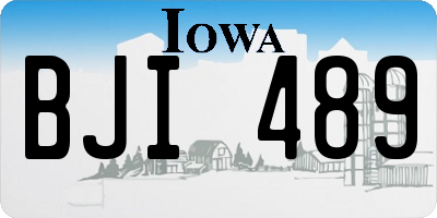IA license plate BJI489