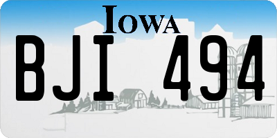IA license plate BJI494