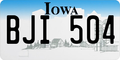 IA license plate BJI504