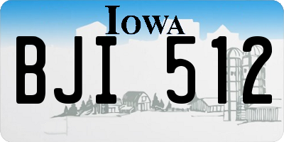 IA license plate BJI512