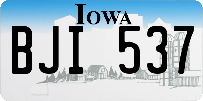 IA license plate BJI537