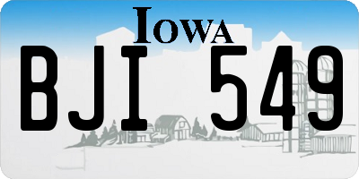 IA license plate BJI549