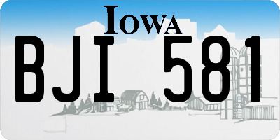 IA license plate BJI581