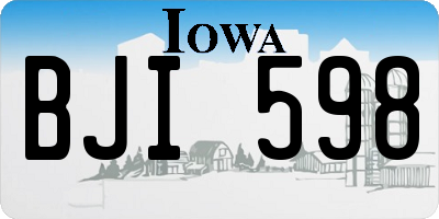 IA license plate BJI598