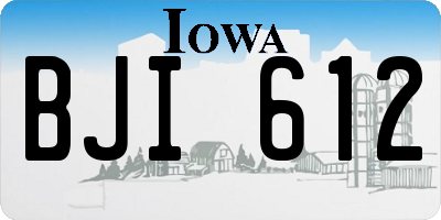 IA license plate BJI612