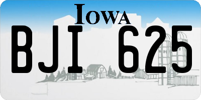 IA license plate BJI625