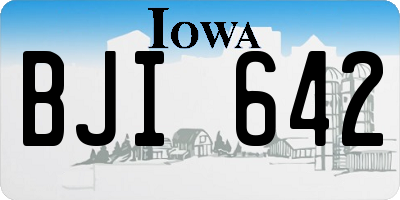 IA license plate BJI642