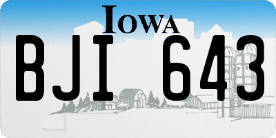 IA license plate BJI643