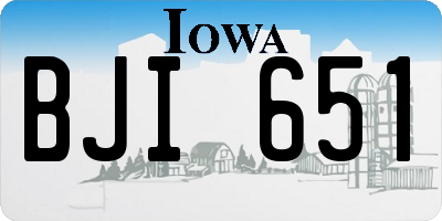 IA license plate BJI651