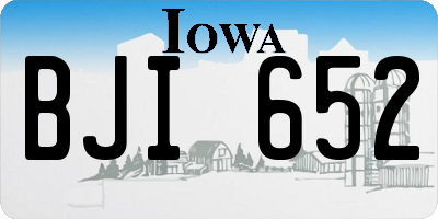 IA license plate BJI652