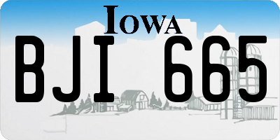 IA license plate BJI665