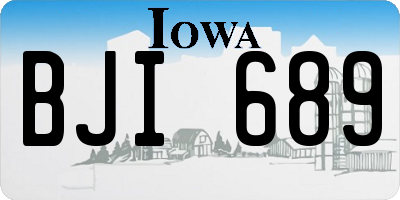 IA license plate BJI689