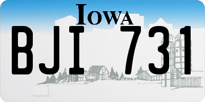 IA license plate BJI731