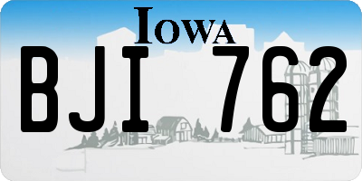 IA license plate BJI762