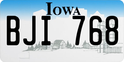 IA license plate BJI768