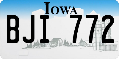 IA license plate BJI772