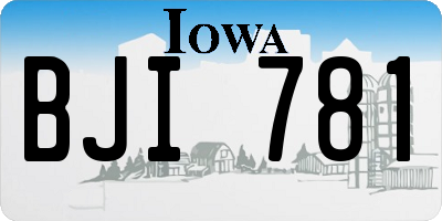 IA license plate BJI781