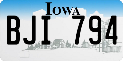 IA license plate BJI794