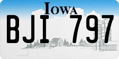 IA license plate BJI797