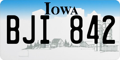IA license plate BJI842