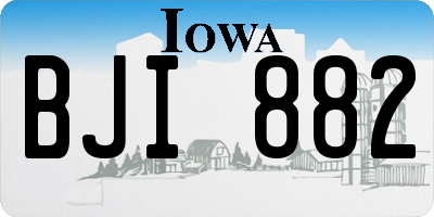 IA license plate BJI882
