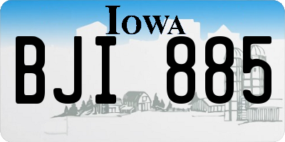 IA license plate BJI885