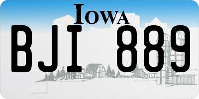 IA license plate BJI889
