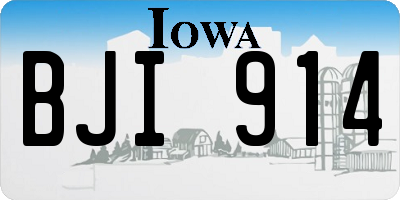 IA license plate BJI914