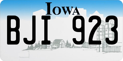 IA license plate BJI923