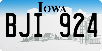 IA license plate BJI924